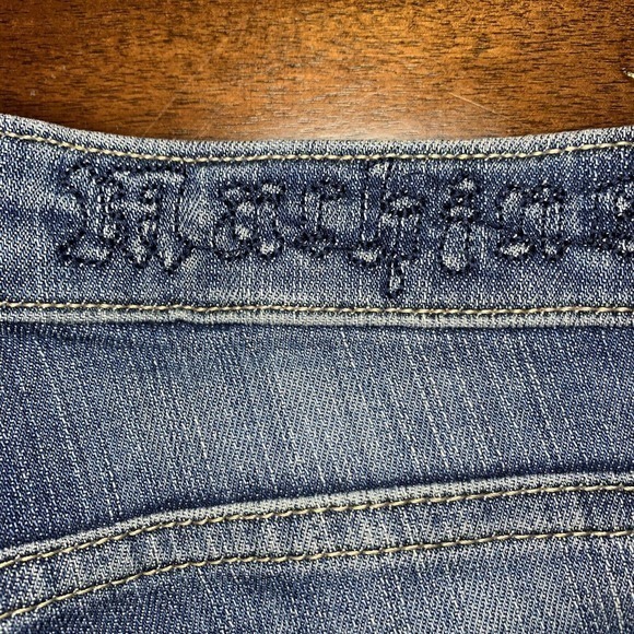 Machine Nouvelle Mode Size 3 28x30 Med Wash Distressed Denim Jeans DMP-11661 - Picture 10 of 10